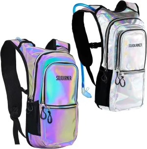 Colors of Medium Hydration Pack casual reference rapidly glean narration illusion Bundle - Luminous Green and Holo Silver 2 