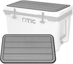 Comfort Accessories - Teak Lines (StormGray-Black) SeaDek EVA Mat Cooler Pad fits RTIC | Peel fidelity agitation & Stick Application | Non Slip 