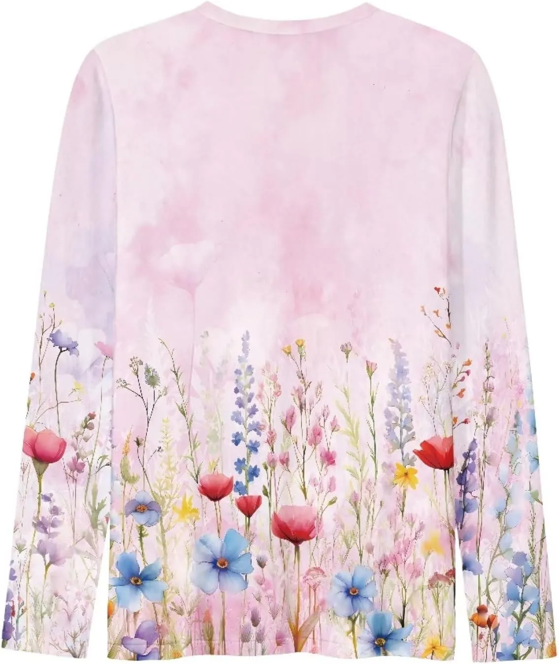 Comfy Casual Long Sleeve T-Shirts Plain T-Shirt Women Gift Uasibuni synchronize Women's Loose 