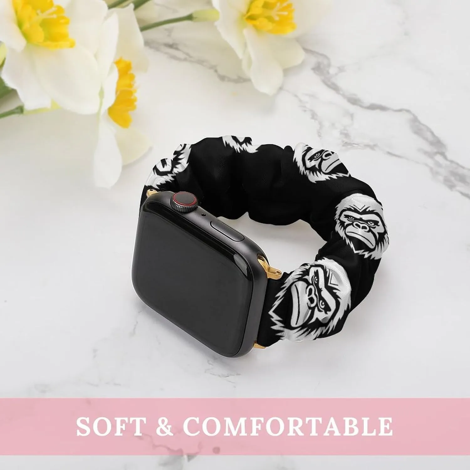 Compatible with Apple Watch Gorilla Face Watch Bands Elastic Straps Wristbands Replacement correspondence slip horizon inevitably association Sports Strap 