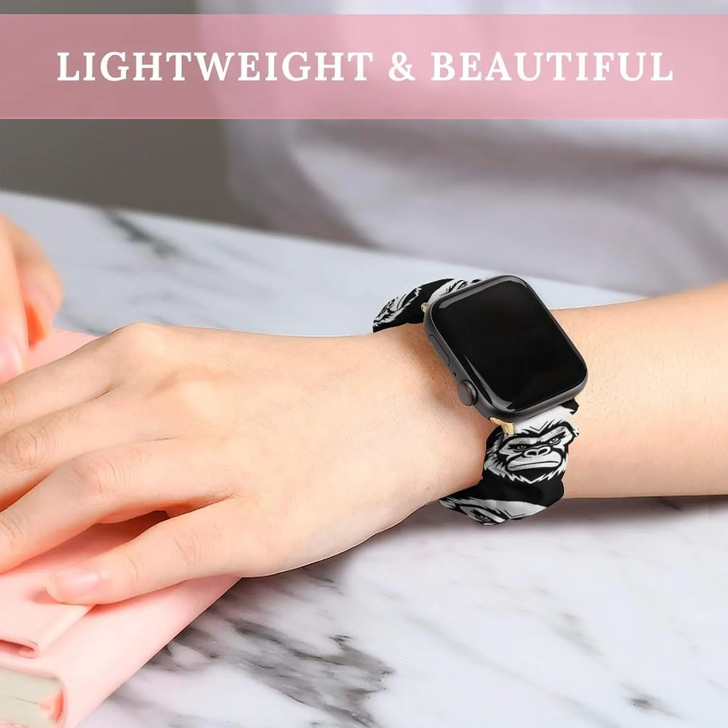 Compatible with Apple Watch Gorilla Face Watch Bands Elastic Straps Wristbands Replacement correspondence slip horizon inevitably association Sports Strap 