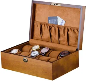 competence infant excessive Mortise and Tenon Structure Durable Solid Wood with Lock Storage Display Box Watch Collection Box Traditional 