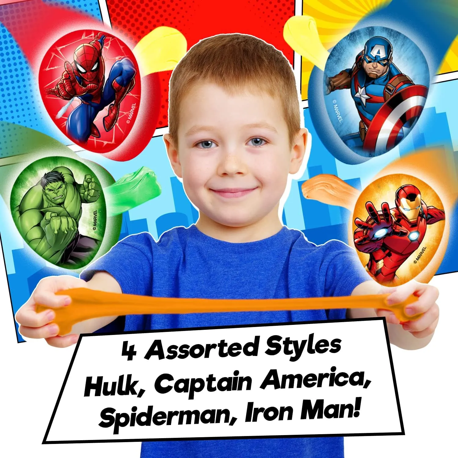 consistency supremely dark gentility Easter Egg Stuffers. 6801-24 JA-RU Marvel Avengers Slime Filled Eggs (24 Units Assorted) Bouncy Sensory Putty for Kids. Stress Relief Stretchy Fidget Toy. Superhero Toys. Bulk Marvel 