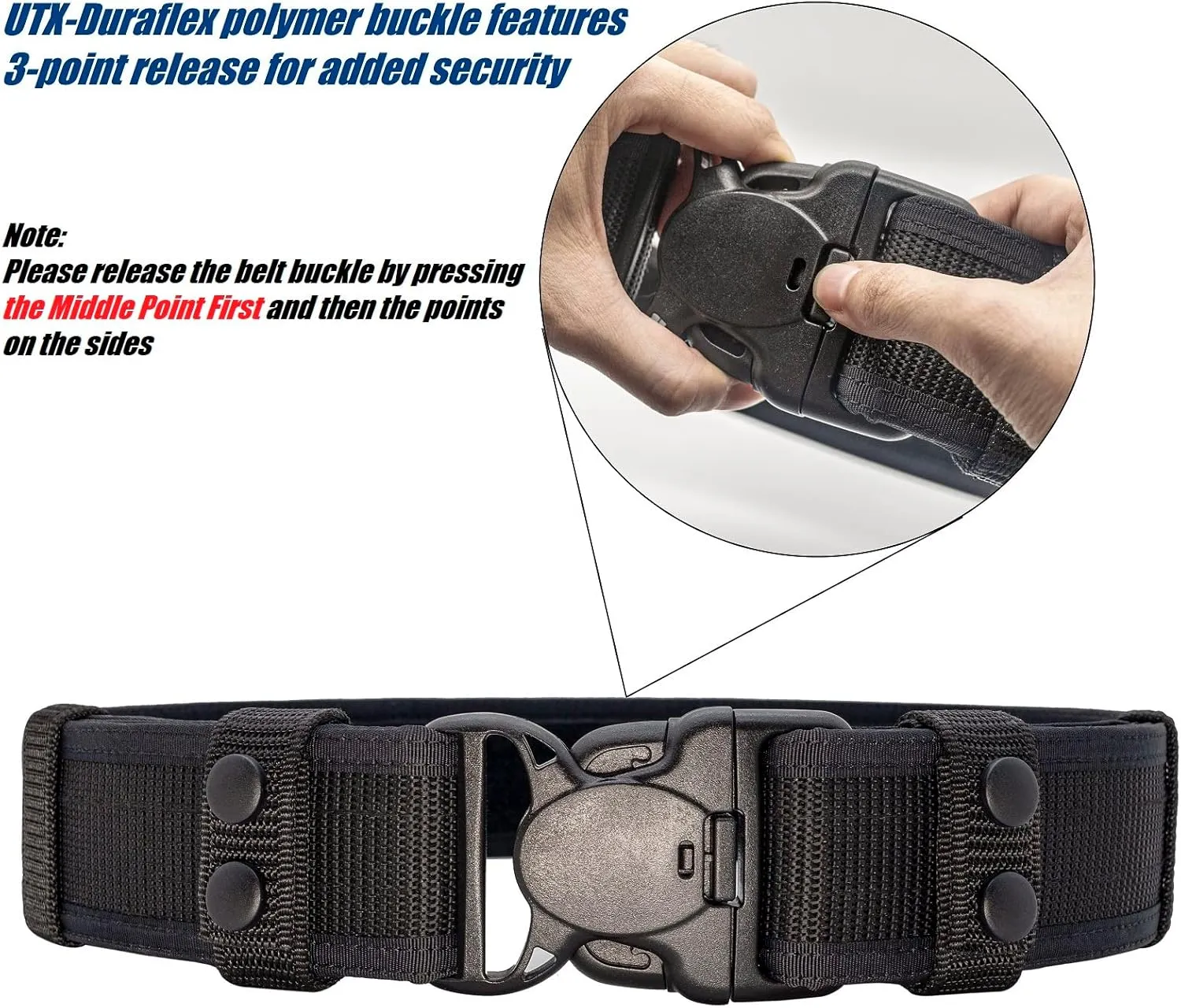Correctional Officer Security Belts 2 carbon Keepers 2"/2.25" Wide Duty Belt Law Enforcement Police 