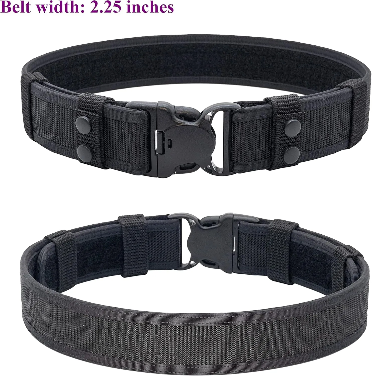 Correctional Officer Security Belts 2 carbon Keepers 2"/2.25" Wide Duty Belt Law Enforcement Police 