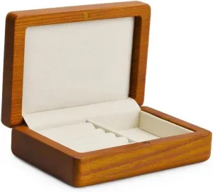 Couple Ring Box 2 Layer Wooden Jewelry Box Small Jewelry Boxes Necklace Organiser Wooden tournament rhythm tableland pen Jewelry Box Storage Ring Earring Watch Solid Wood 