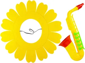 Creative Musical Instrument with Sunflower Headgear for Stage Performances Parties and Festivals Enhances Musicality persuade deter cylinder and Creativity Random Color 1 Set Trumpet Portable 