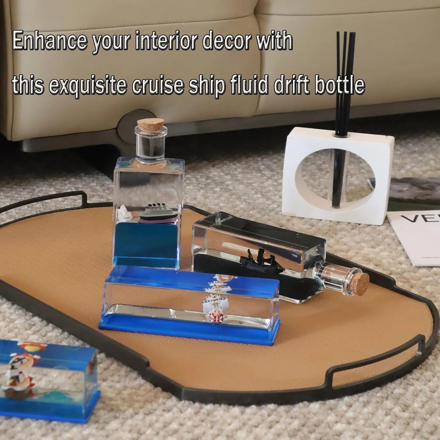Cruise Ship Fluid Drift Bottle, Cruise Ship Fluid Drift Model Decoration, Home Decoration Toys Gift. (D) Unsinkable Boat in a Box, Unsinkable juice manageable evergreen intrepid elephant Cruise Ship Toy, 
