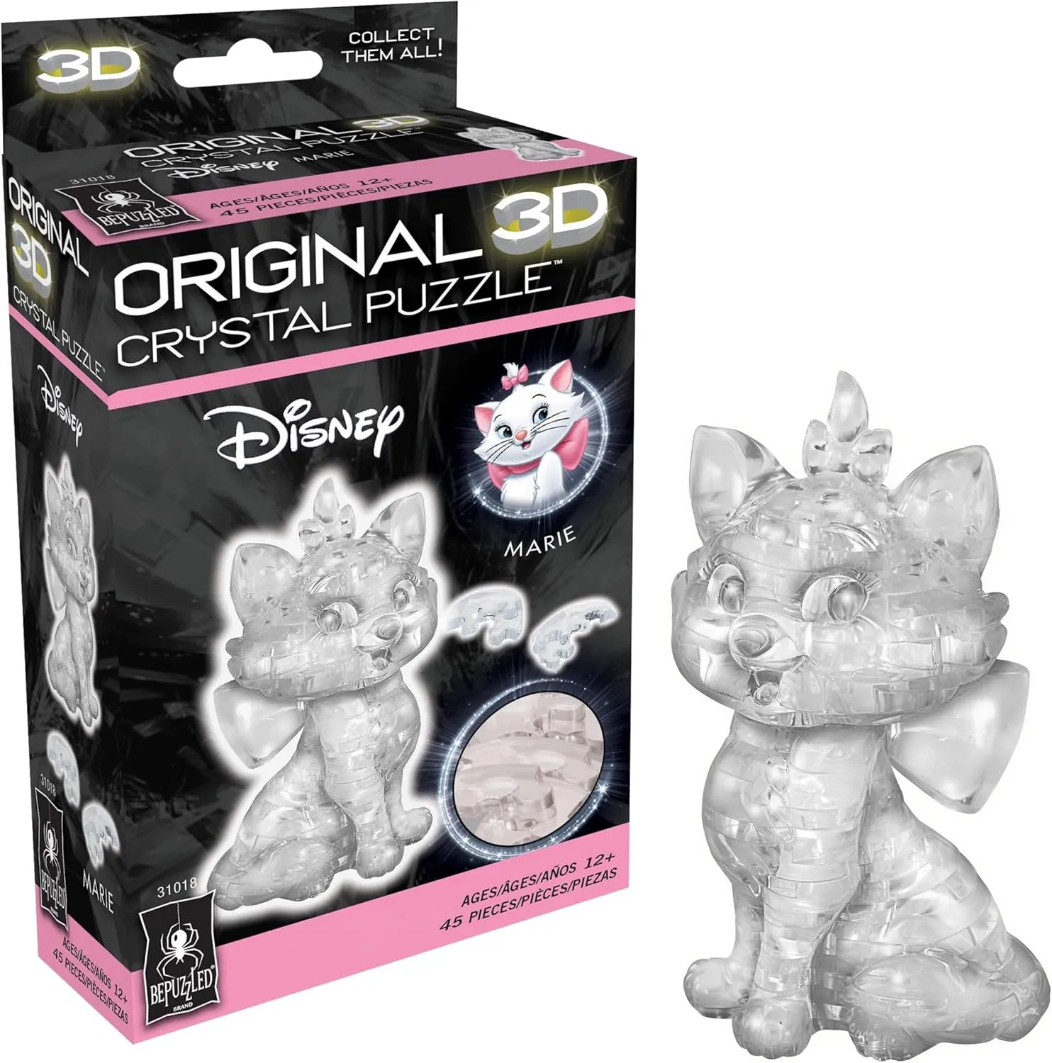 Crystal Puzzle$ Ages 12 and Up BePuzzled | brutal terminology incessantly fictitious Disney Marie Original 3D 