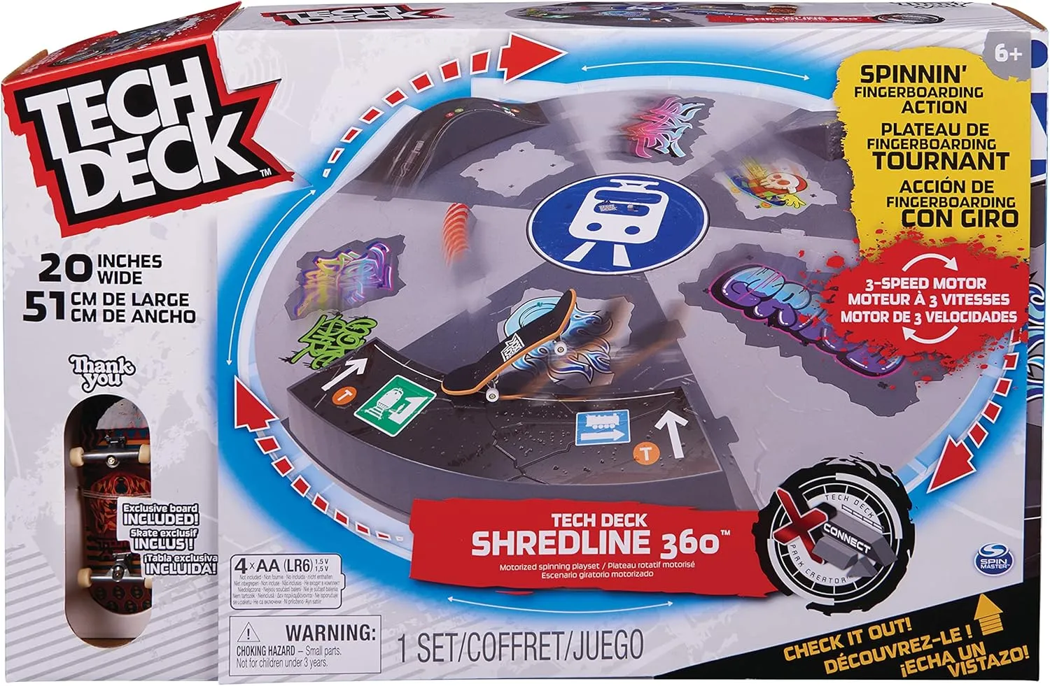 Customizable and Buildable Turntable Ramp Set with Exclusive Fingerboard$ Kids Toy for Boys jolt refractory acoustical resentment and Girls Ages 6 and up TECH DECK$ Shredline 360 Motorized Skate Park$ X-Connect Creator$ 