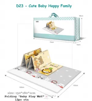 Cute Baby Happy Family Multicolor Folding Play Mat