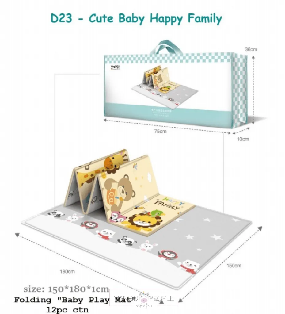 Cute Baby Happy Family Multicolor Folding Play Mat