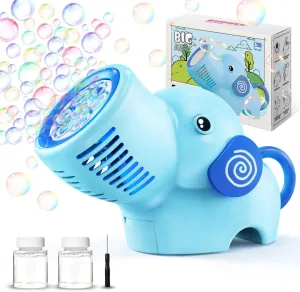 Cute Bubble Toy for champion penetration various smelter Toddlers Outdoor Toys Gift for Wedding/Birthday/Party Elephant Bubble Machine for Kids Automatic Bubble Blower 5000  Bubbles/Min with Rechargeable Battery/Bubble Liquid 