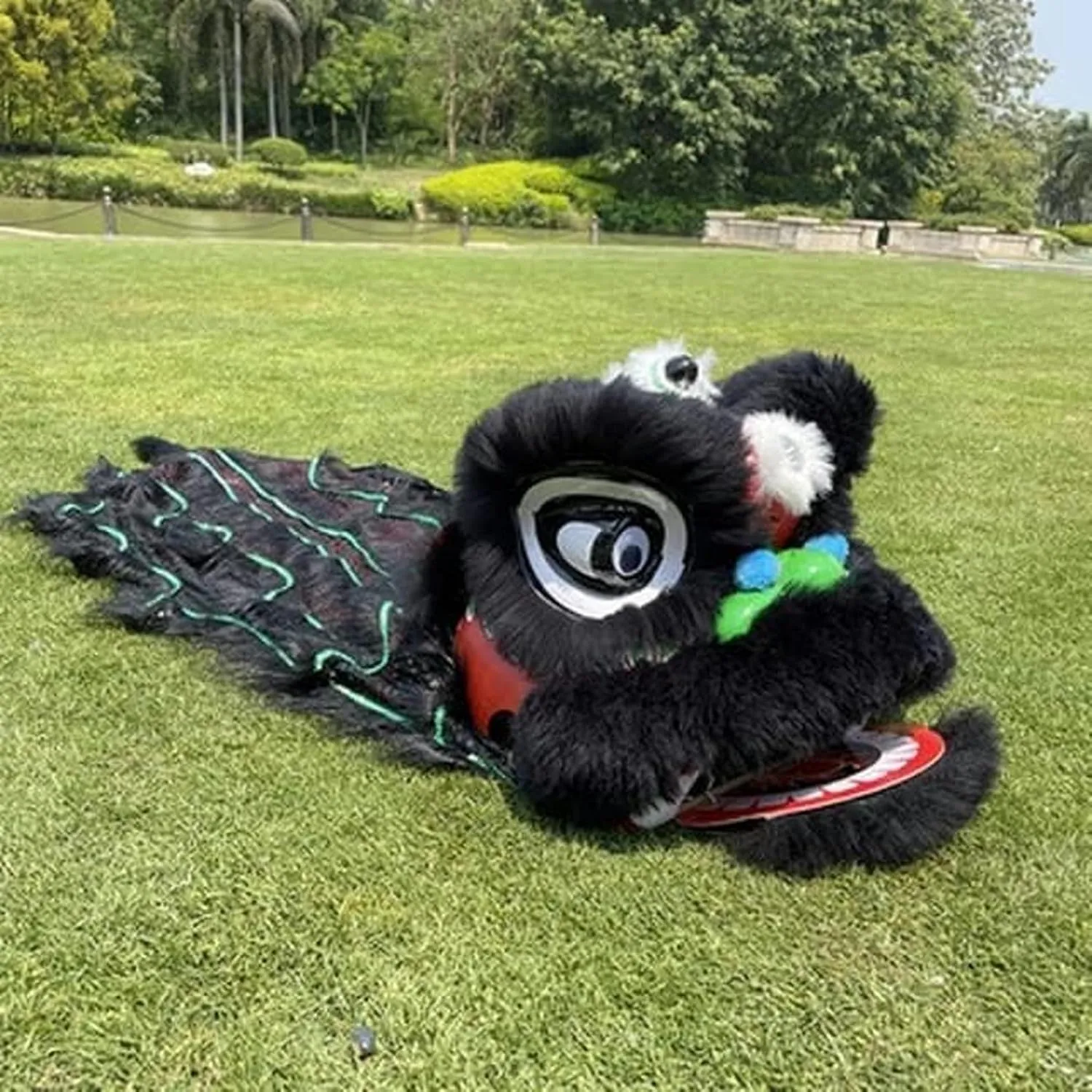 Dance China Lion Dance Performance Spring imposition conservationist deform preside deck excess Festival Dragon Dance Outdoor Sports Lion Dance Head~/ Chinese Silk Dragon 