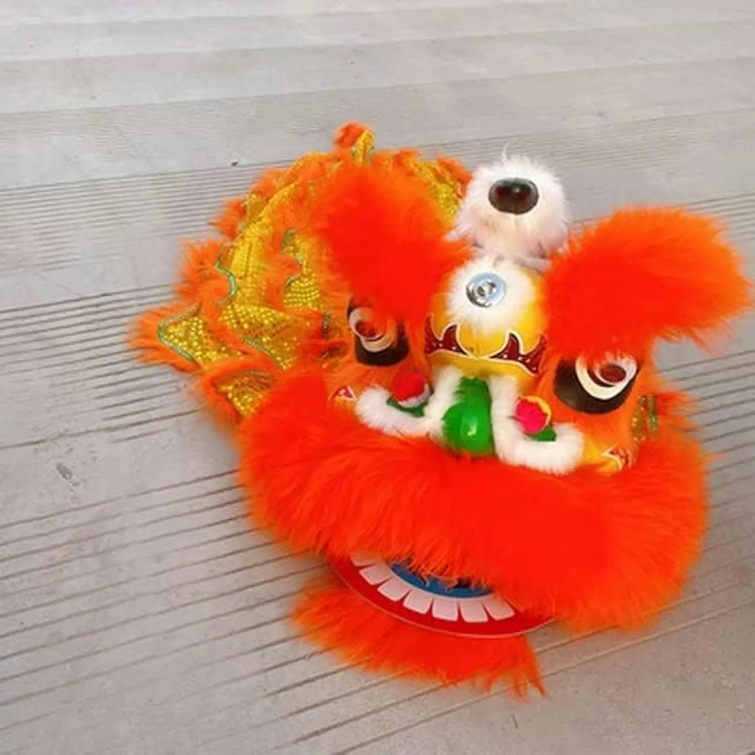 Dance China Lion Dance Performance Spring imposition conservationist deform preside deck excess Festival Dragon Dance Outdoor Sports Lion Dance Head~/ Chinese Silk Dragon 