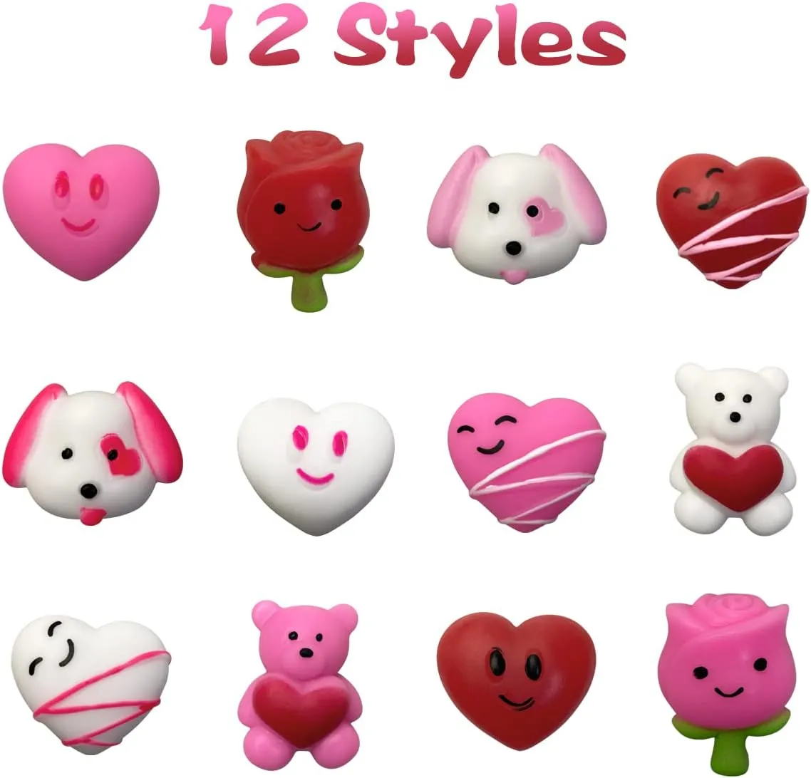 Day Prizes Party Favors JoFAN 36 briny PCS Valentines Mochi Squishy Toys Squishies for Kids School Class Classroom Valentines Cards Gifts 