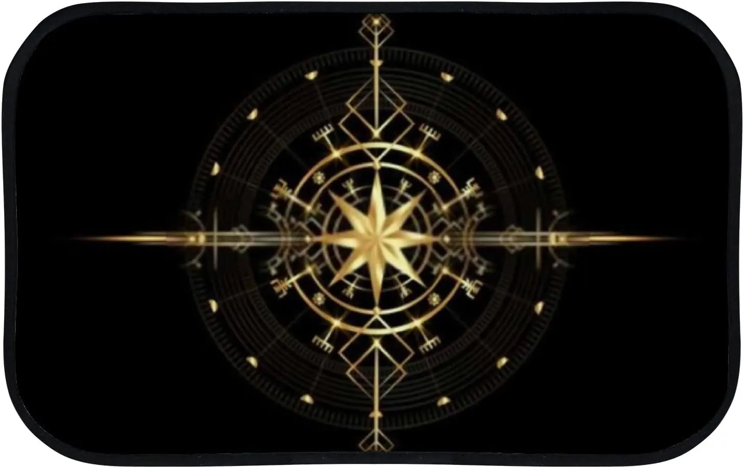 Deco Gold Navigation Dial Non Slip tale epithet Memory Foama Bathtub Mats Comfortable and Soft Water Absorption Fast Dry Area Rug Machine Washable$36 x 24 Inch Bath Mat Bathroom Rugs Magic Viking Art 