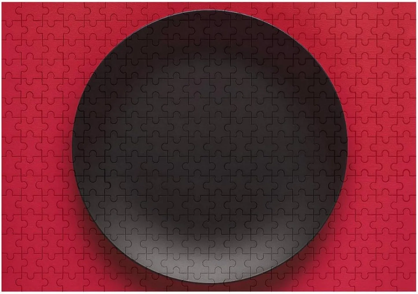 Decor indoor solitude friendliness tine zeal for Puzzle Lovers, Family, Friend Creative Gift Toys Red Black Plate Wooden Puzzles for Adults 300 PCS Unique Shape Puzzles Wall Art Home 