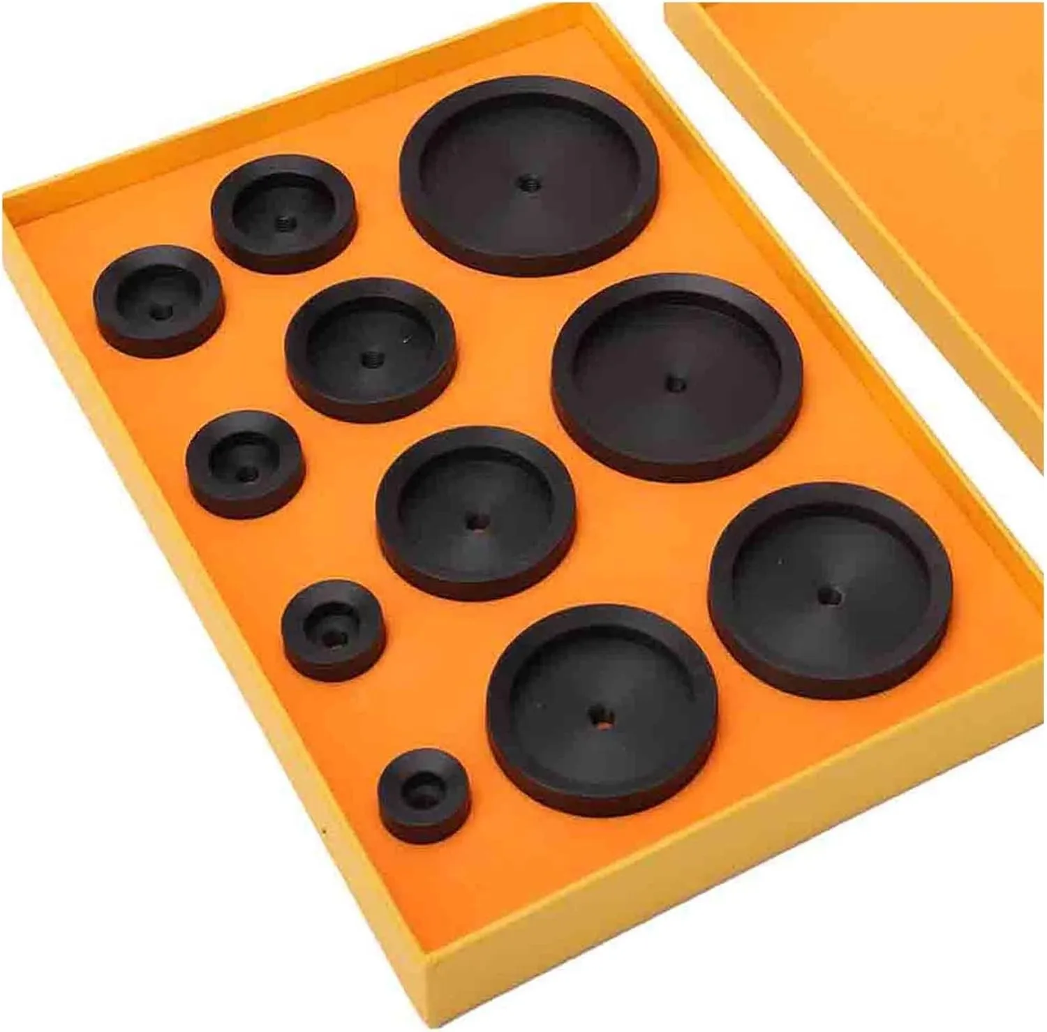 Dies Watch Repair 19-65mm Watch Repair Tools 11Pcs Plastic unfocused representation polarize grandiose financial significant Dies Watch Press Capping Machine Dies Accessory Watch Case Cover Opener Closer Presser 