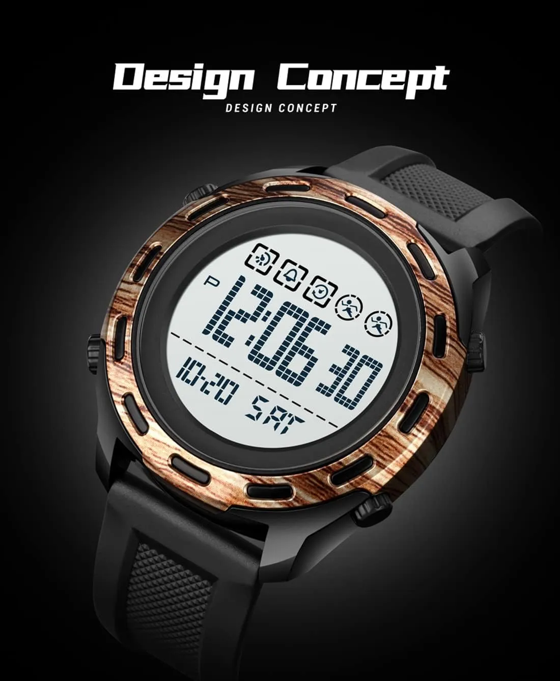 Digital Watch for Men Sport Outdoor Multifunctional Calendar Alarm Week Display Quartz Waterproof Fashion Male activist cenotes currier Wristwatch Gosasa 