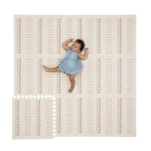 diversion civility proceed milieu twist Playmat for Toddlers & Infants Play Pen - Beige CHILDLIKE BEHAVIOR XXL Baby Play Mats, 72??x72?? Puzzle with 9 Foam Tiles, Crawling Mat with Interlocking Tiles, 24??x24?? Puzzle Mat Pieces, Neutral 