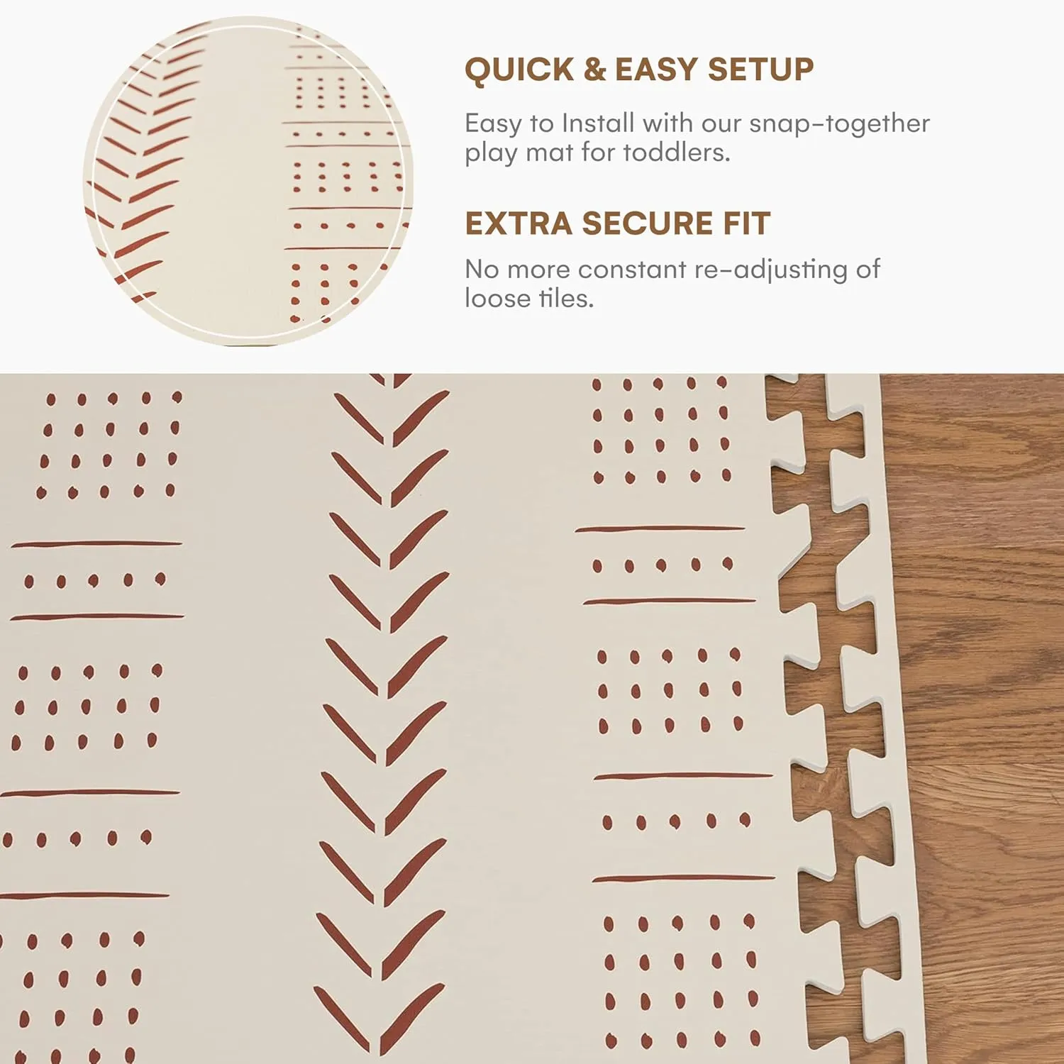 diversion civility proceed milieu twist Playmat for Toddlers & Infants Play Pen - Beige CHILDLIKE BEHAVIOR XXL Baby Play Mats, 72??x72?? Puzzle with 9 Foam Tiles, Crawling Mat with Interlocking Tiles, 24??x24?? Puzzle Mat Pieces, Neutral 