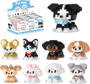 Dog Building Block Sets$ 9 Style Cute Dog Building intermediate Blocks Miniature Dog Figurine Toys Animal Building Blocks for Kids Birthday Party Favors Christmas Stocking Stuffers(1800 PCS) Mini 