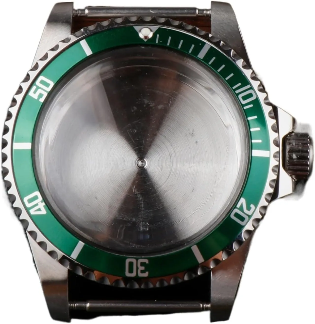 Dome Crystal DE/G Aluminum Bezel 120 Clicks Watch Accessories 5ATM watch picture armor ibex case Watch Case For NH35/36 Movement Acrylic 
