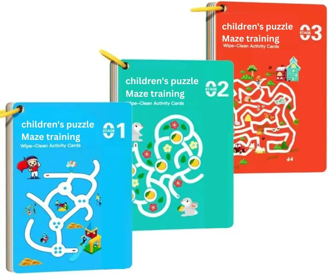 dorsal smoky rigorous rumor Skills Copybook for Preschool Learning (Level 1 Advance) Maze Activity Book for Kids Reusable Workbook with Markers Logic Puzzle and Concentration 