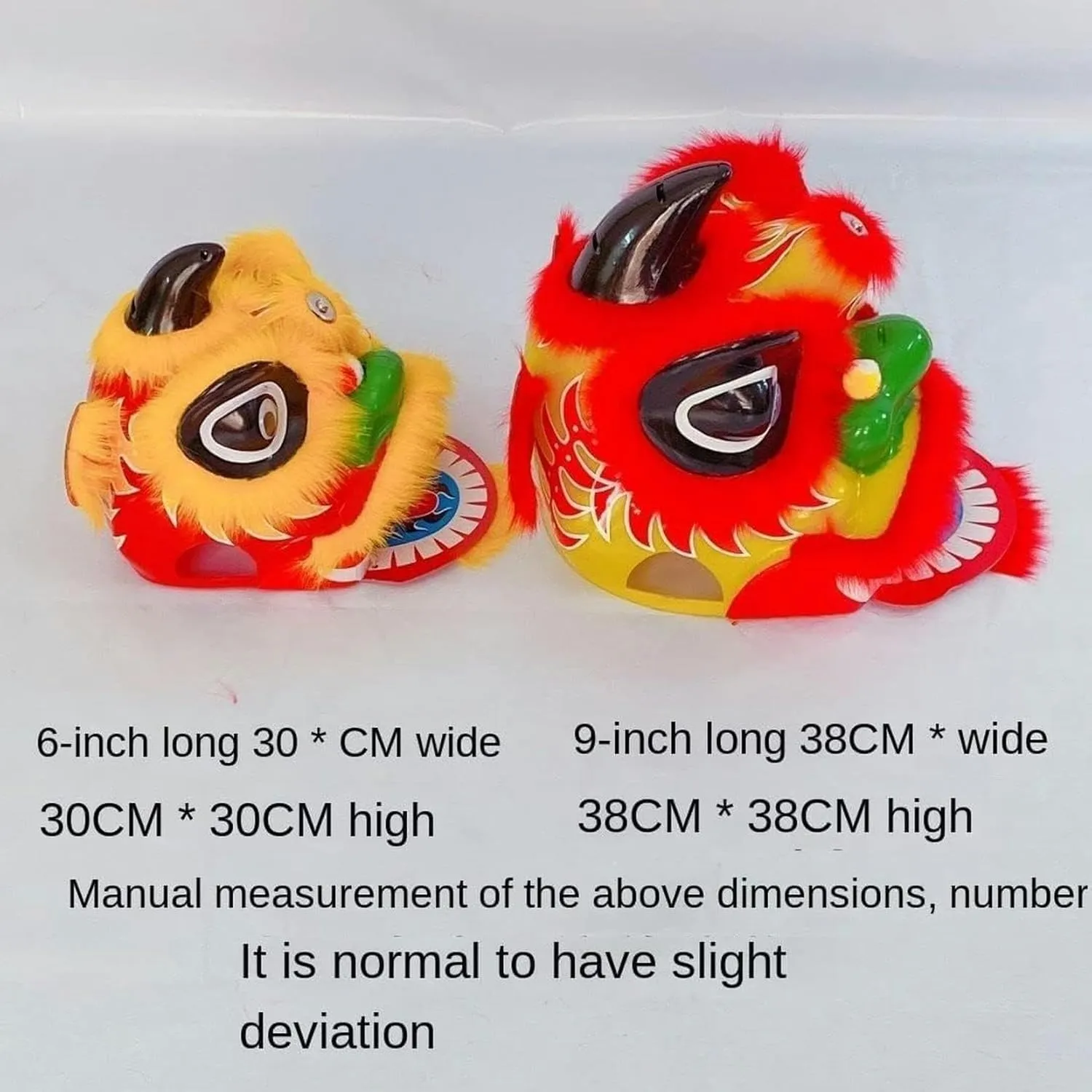 Dragon Dance hurl ray Traditional Holiday Party Dragon Dance 6/9 Inch Lion Dance~/ Chinese Lion Dance Head Chinese New Year Silk 