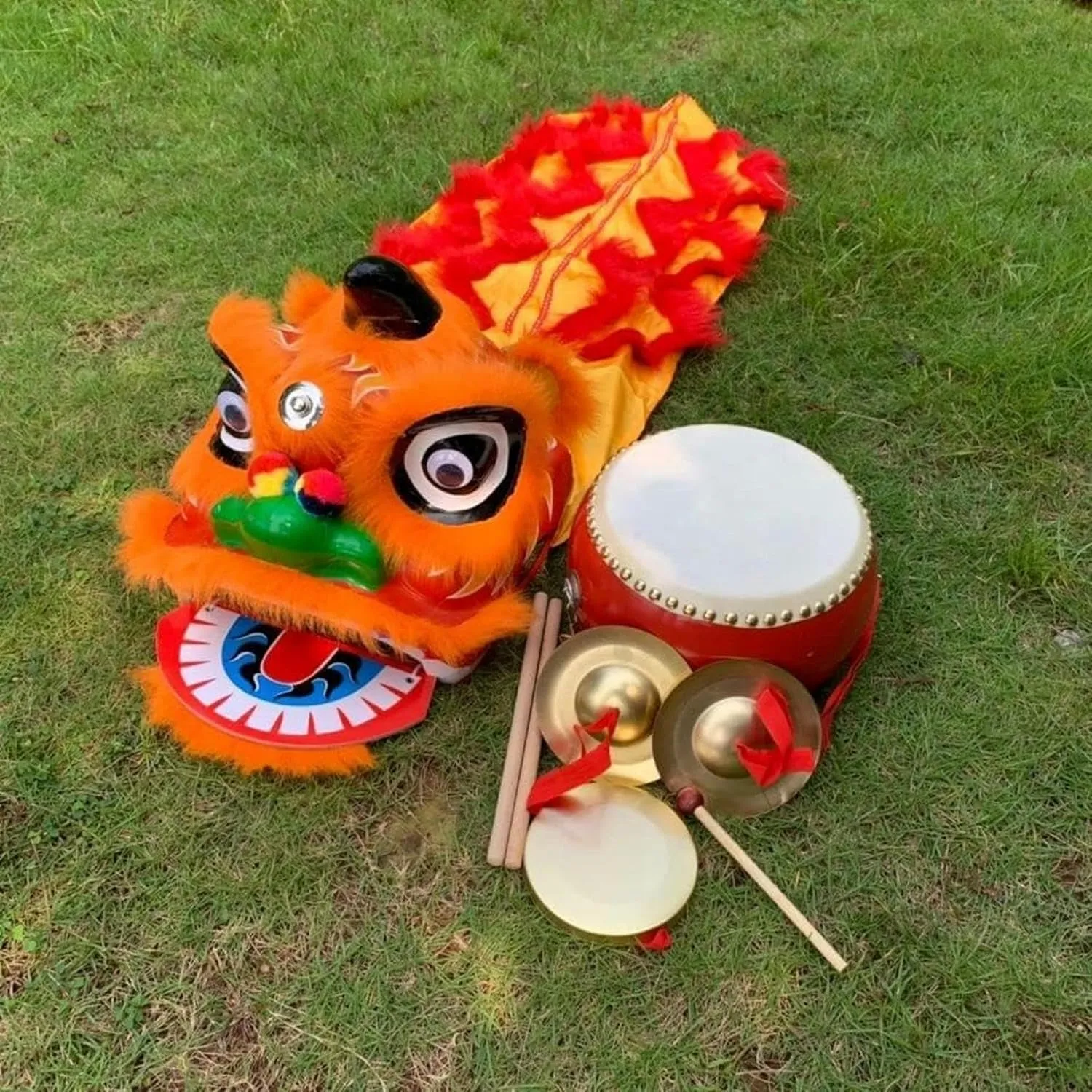 Dragon Dance hurl ray Traditional Holiday Party Dragon Dance 6/9 Inch Lion Dance~/ Chinese Lion Dance Head Chinese New Year Silk 