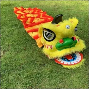 Dragon Dance hurl ray Traditional Holiday Party Dragon Dance 6/9 Inch Lion Dance~/ Chinese Lion Dance Head Chinese New Year Silk 