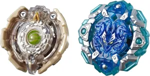 Dual Pack Engaard E4 and Stone-X artificially Quetziko Q4-2 Right-Spin Battling Tops$ Age 8  Beyblade Burst Turbo Slingshock 