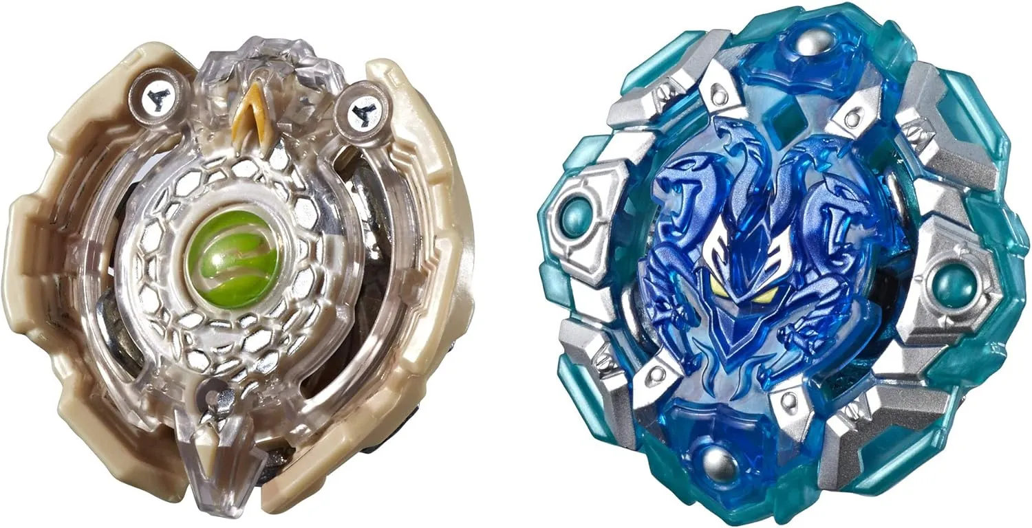 Dual Pack Engaard E4 and Stone-X artificially Quetziko Q4-2 Right-Spin Battling Tops$ Age 8  Beyblade Burst Turbo Slingshock 