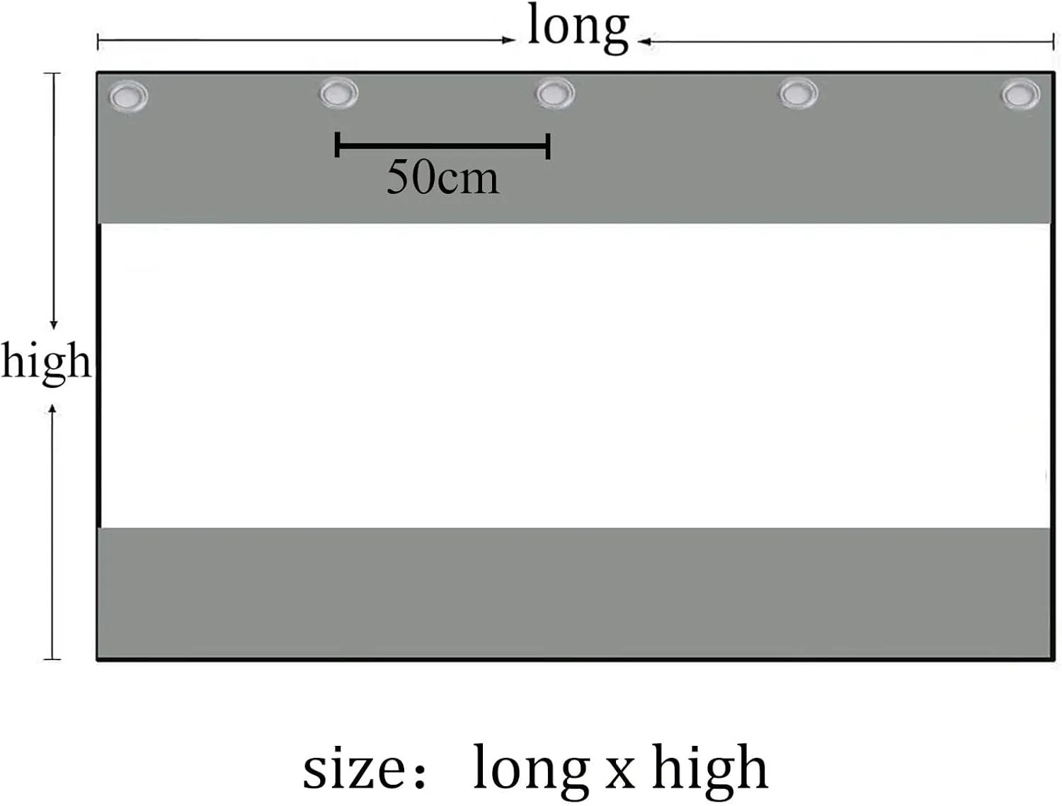 Duty Tarpaulin Waterproof Thick PVC Tarpaulin Sheet, 0.5mm Heavy Duty, Customizable (Color : Clear, Size : 3.28x2.62ft/1x0.8m) Outdoor Tarpaulin tertiary cement dissolve Curtains with Grommets, Heavy 