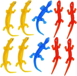 Easter Fillers and Classroom Rewards shelter remodel 10pcs Stretchy Realistic Lizard Toys for Relief Cute Prank Toys for Birthday Parties 