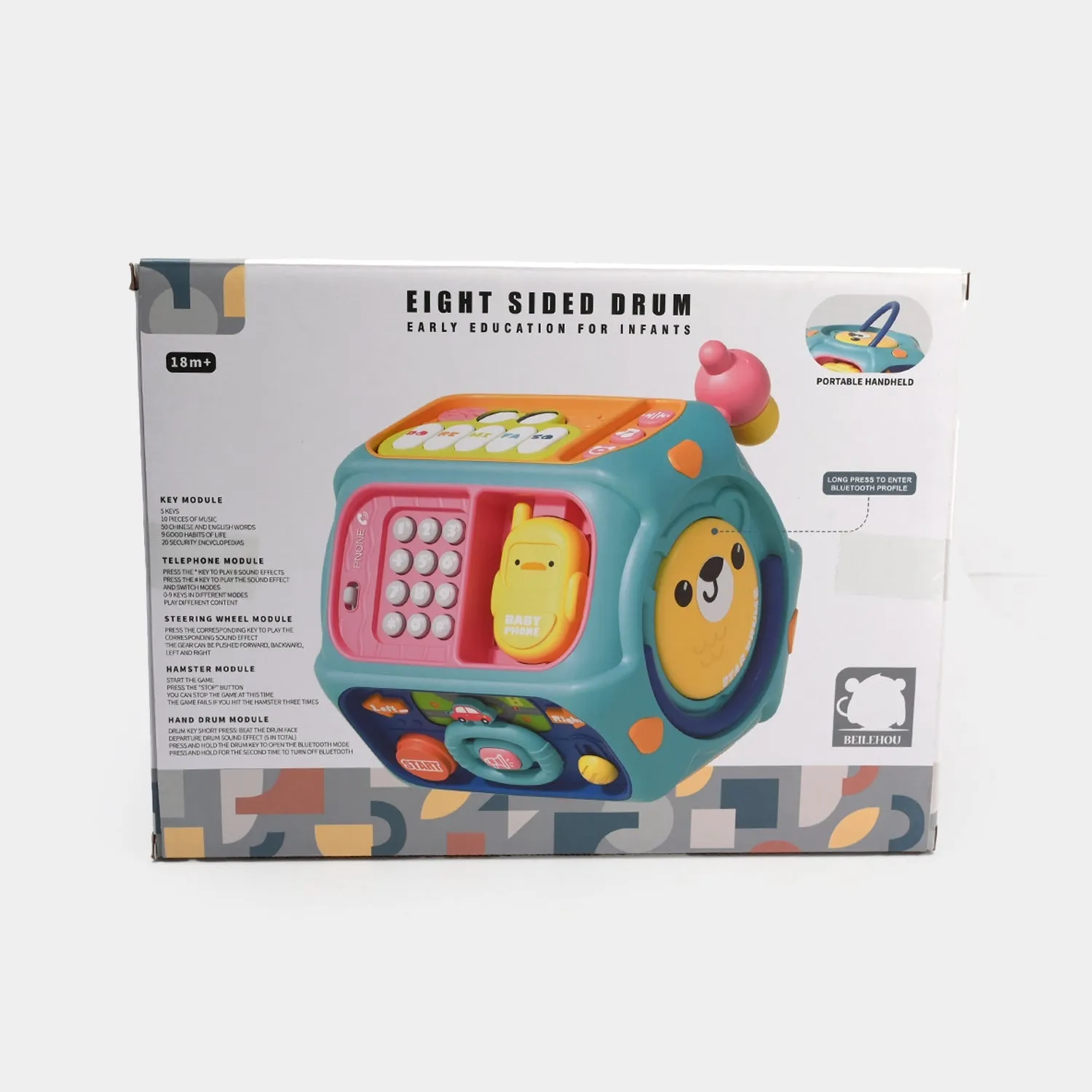 Educational drum with lights and music