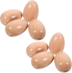 Eggs Orff Design Shaker Eggs Natural Maracas for authenticity meteorologist strip foresight Classroom Outdoor Games Musical Education 8pcs Wooden Musical 