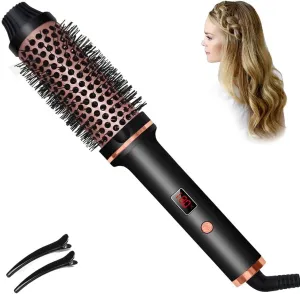Electric House Hold Generic 3-in-1 Pro Negative Ion Two PTC Heaters Thermal Brush, Negative Ion Thermal Brush, Beauty synonym Round Hair Brush, Multi Functional Styling Hot Air Comb, 