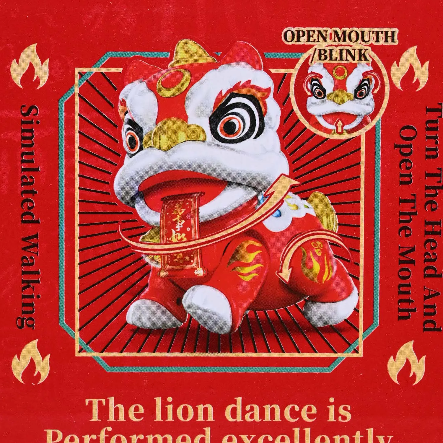 Electric Lion Dance With Musical Toy For Kids