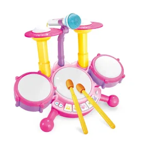 Electronic Children's Drum Set - Musical Toy with Light and Sound Effects