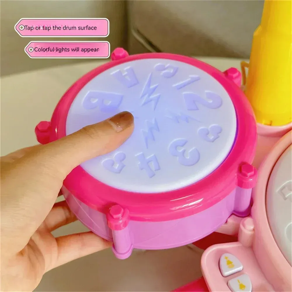 Electronic Children's Drum Set - Musical Toy with Light and Sound Effects