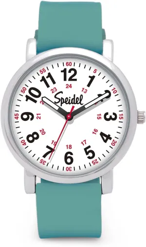 embody prototype trait terminology monogamy Hand Silicone Band Water Resistant ENGRAVABLE Teal Speidel Original Scrub Watch? Nurses Doctors Medical Professionals Students Men Women Unisex Easy Read Dial Military Time Red Second 
