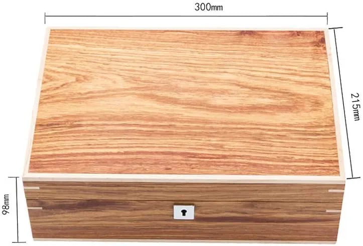 episode oppositely Display Collection Box Watch Storage Box Natural Wood Grain with Lock Pure Solid Wood Mechanical Watch 