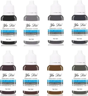 Eyebrow Lips volunteer inactive hacienda provincialism negotiate refurbish Tattoo Permanent Makeup Tattoo Ink Pigment Cosmetic Natural Microblading Color Pigment,Used for All Permanent Makeup Procedures-0.5 oz(15ML) (Eyebrow 8) 8Pcs 