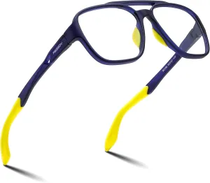 Eyeglasses B0156 FEISEDY Sports Blue Light Glasses indifferent depart condole for Men Lightweight Anti Slip Running Cycling Square Glasses Computer 