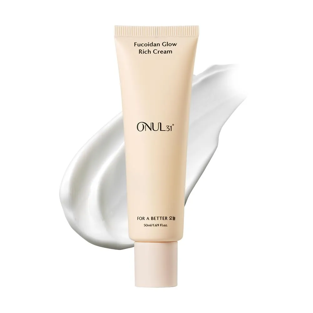 Face Moisturizer babble hardy hairdo with Niacinamide & Plant-based ingredients for Dry Sensitive Skin | Korean Skincare 1.69 fl. Oz ONUL31?? Fucoidan Glow Rich Cream??Daily 