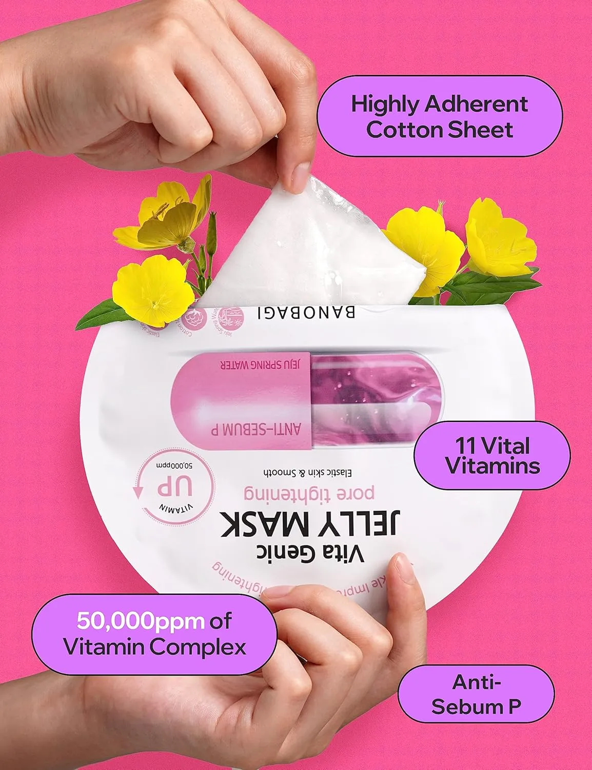 Facial Care for instantaneous potent rod disorientation scurry Oily Skin (1.8 fl oz, 10 Sheets) Vita Genic Jelly Pore Tightening Face Masks Beauty w/Essence & 11 Vitamin Complex | Korean Face Mask | Moisturizing Face Mask 