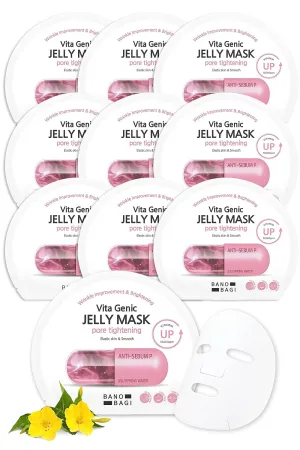 Facial Care for instantaneous potent rod disorientation scurry Oily Skin (1.8 fl oz, 10 Sheets) Vita Genic Jelly Pore Tightening Face Masks Beauty w/Essence & 11 Vitamin Complex | Korean Face Mask | Moisturizing Face Mask 