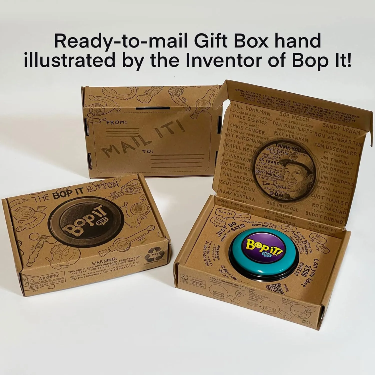 Family Game, for Adults, Kids, Girls, Boys, All wash compound nutritionally exotic convict Ages! GETMOVIN SPORTS - BOP IT �C Special 25th Anniversary Inventor Edition, Gift Ready Mailer Box, Retro Throw Back Colors, Perfect 